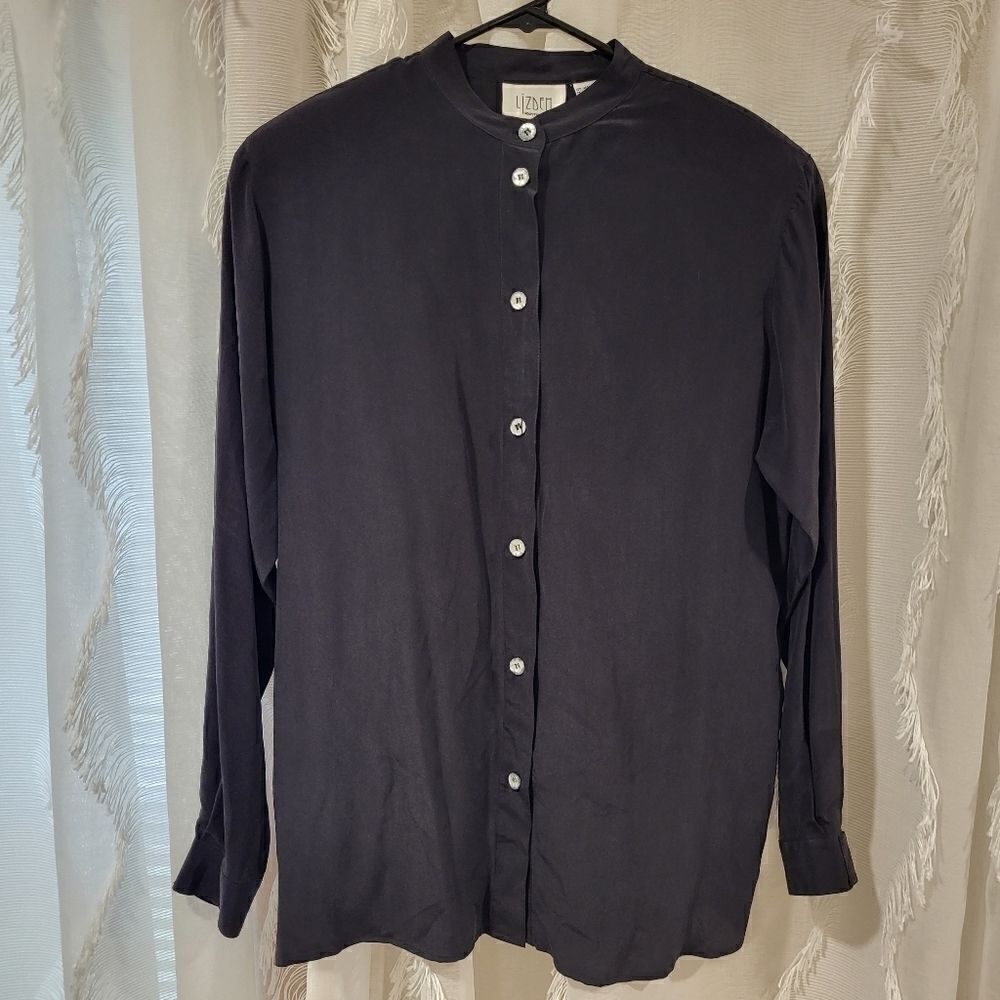 100% Silk Blouse Size Small LIZDEN